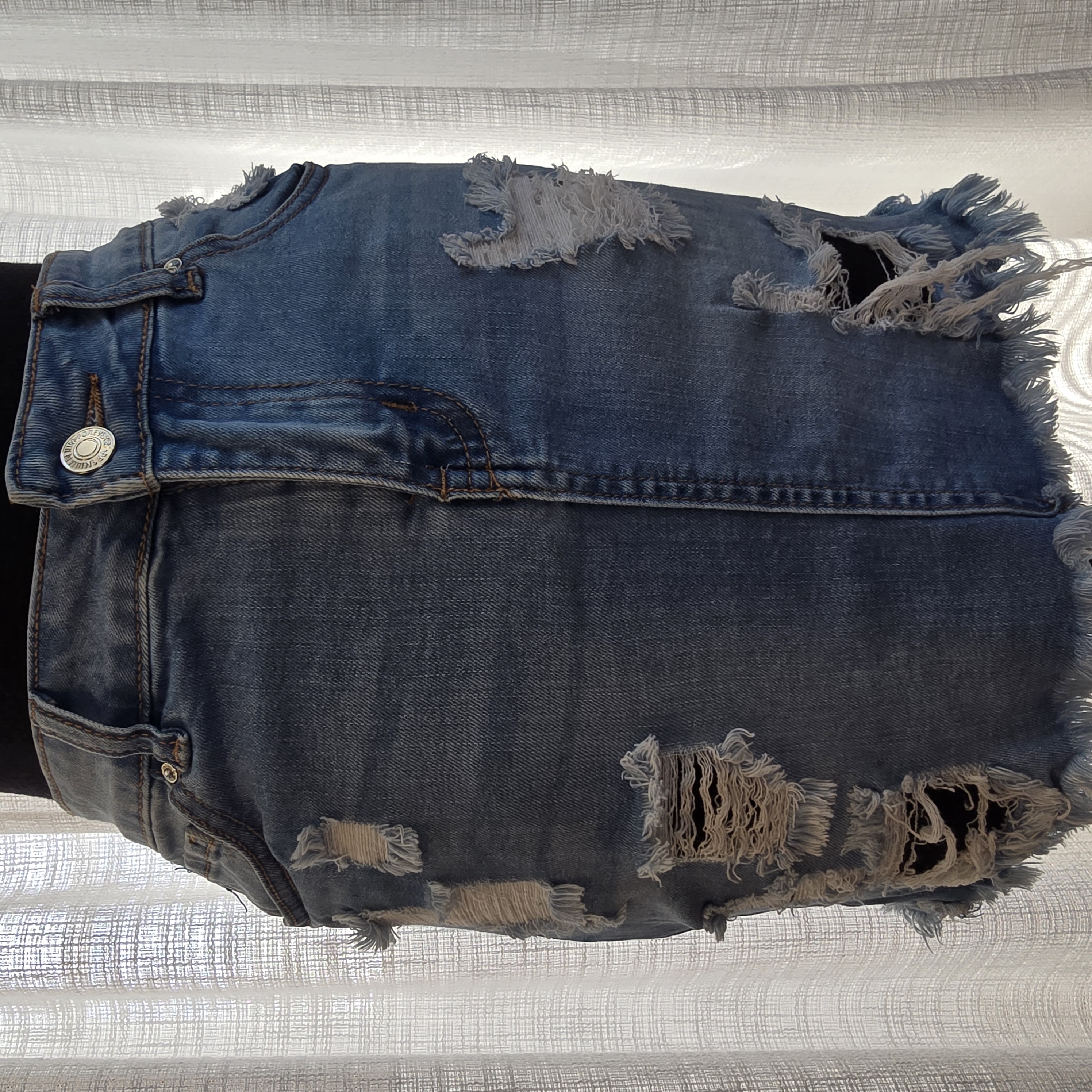Distressed Denim Skirt- Forever 21