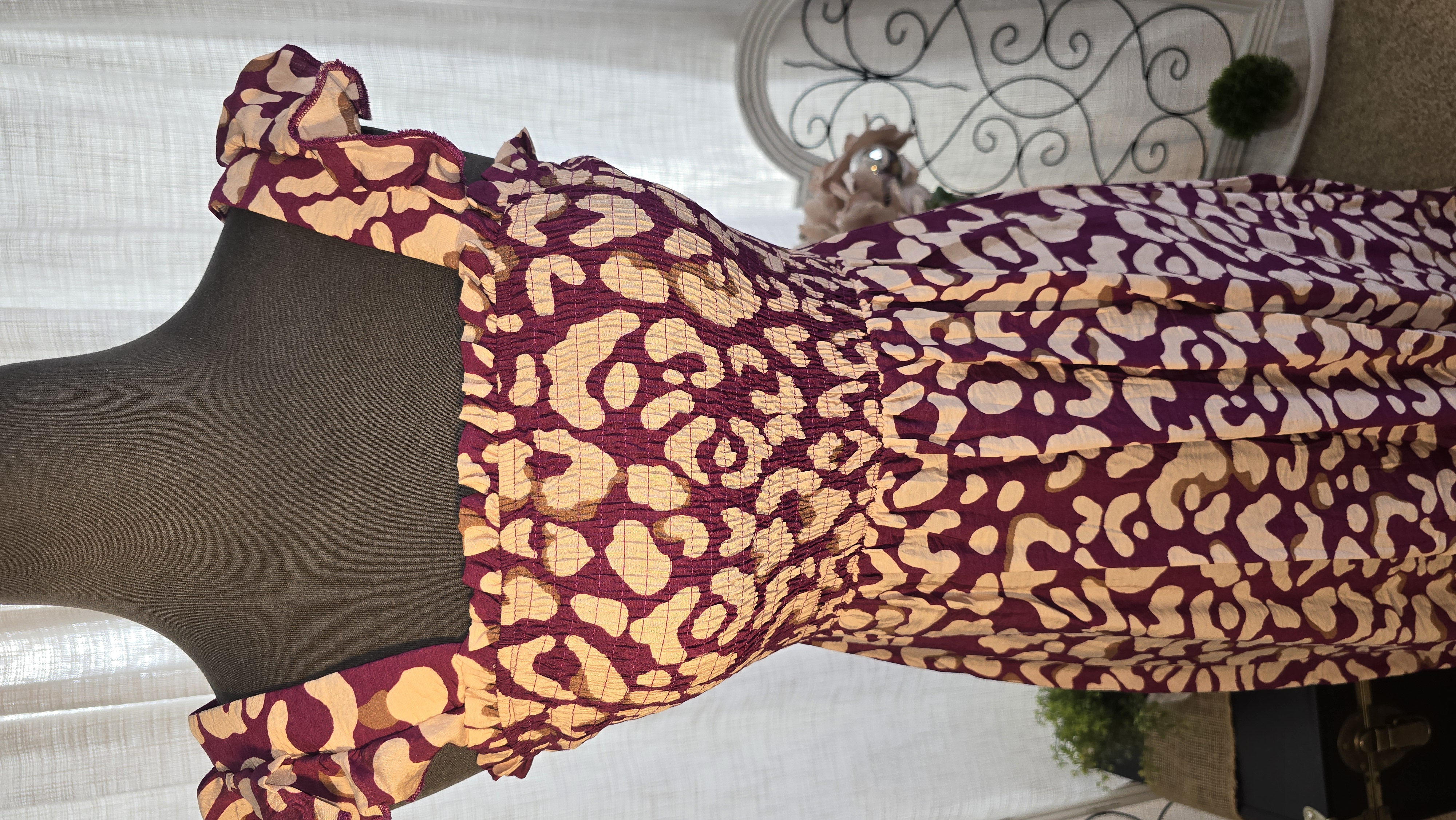 Purple Floral Maxi Dress- small