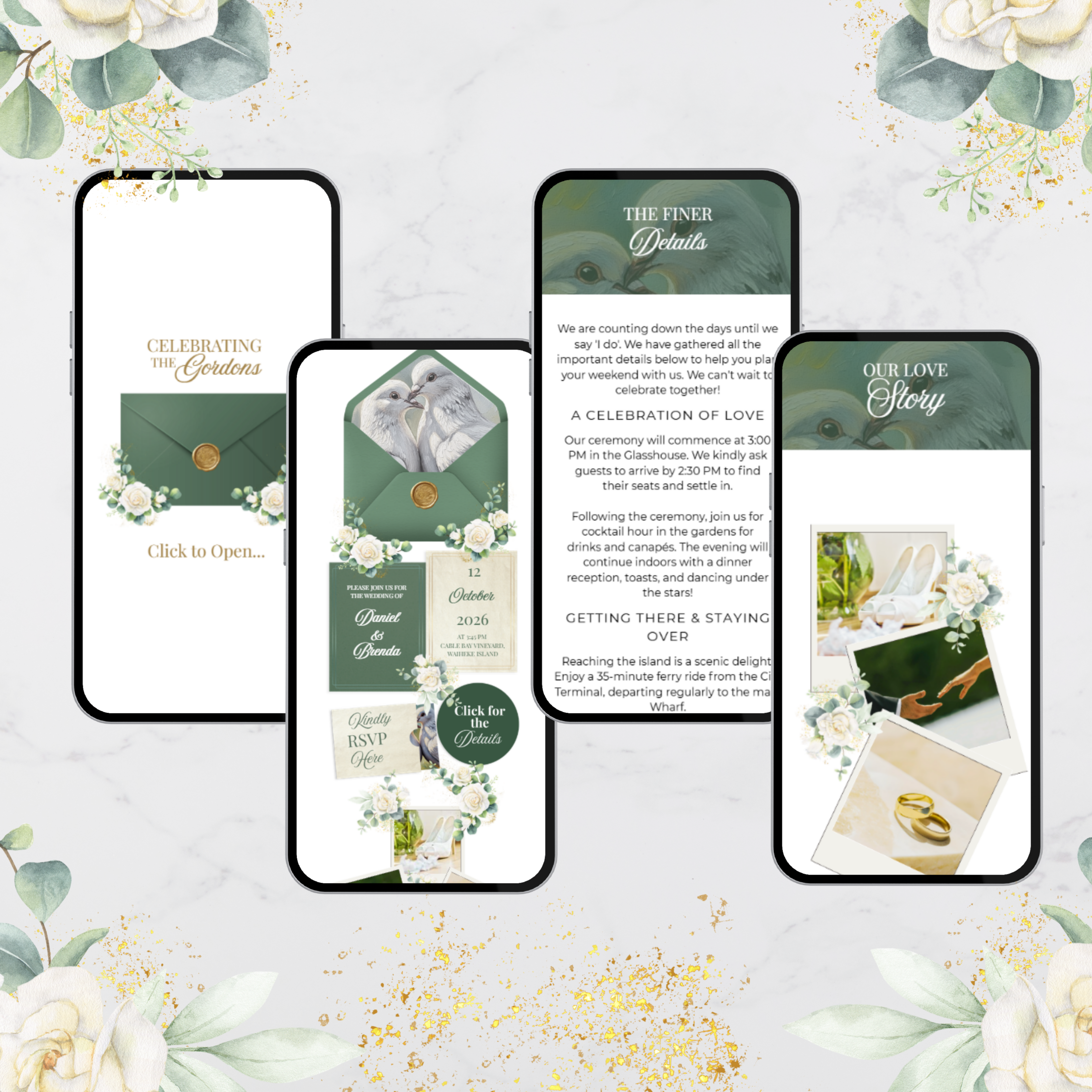 The Emerald Estate Suite | Botanical Luxury Wedding Template