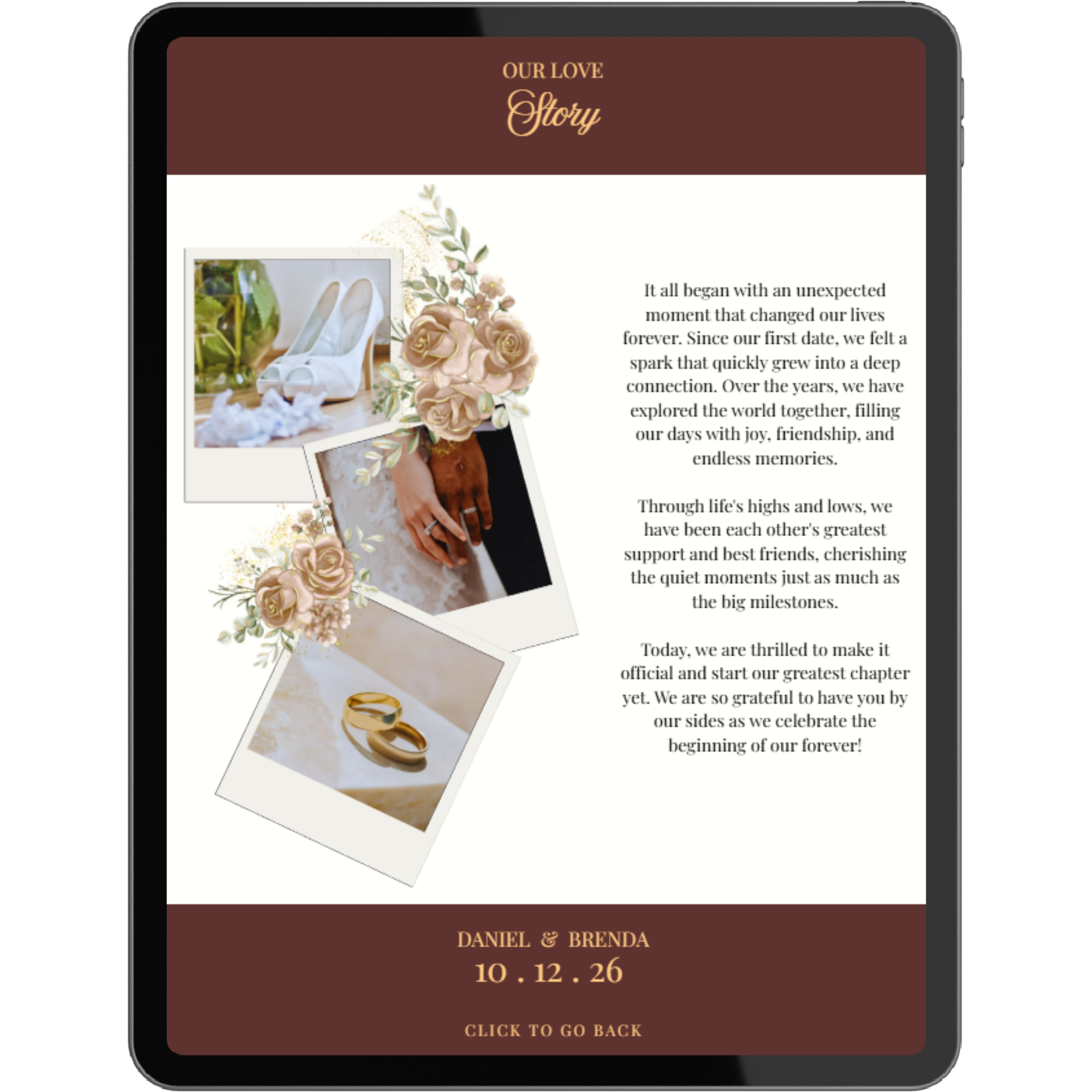 Digital, with a paper soul. The warmth of the earth, reimagined for the modern bride.
