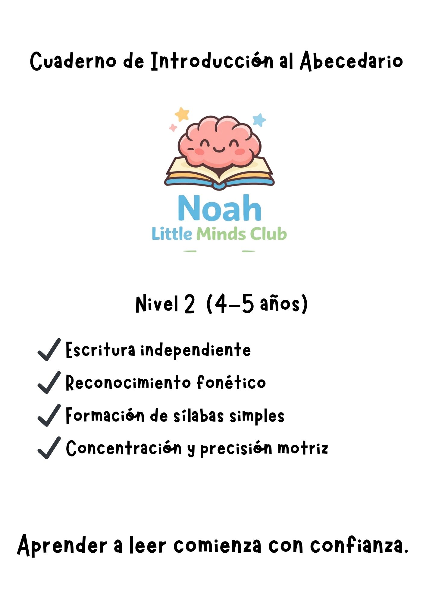 Cuaderno de Introducción al Abecedario – Nivel 2 (4 a 5 años)