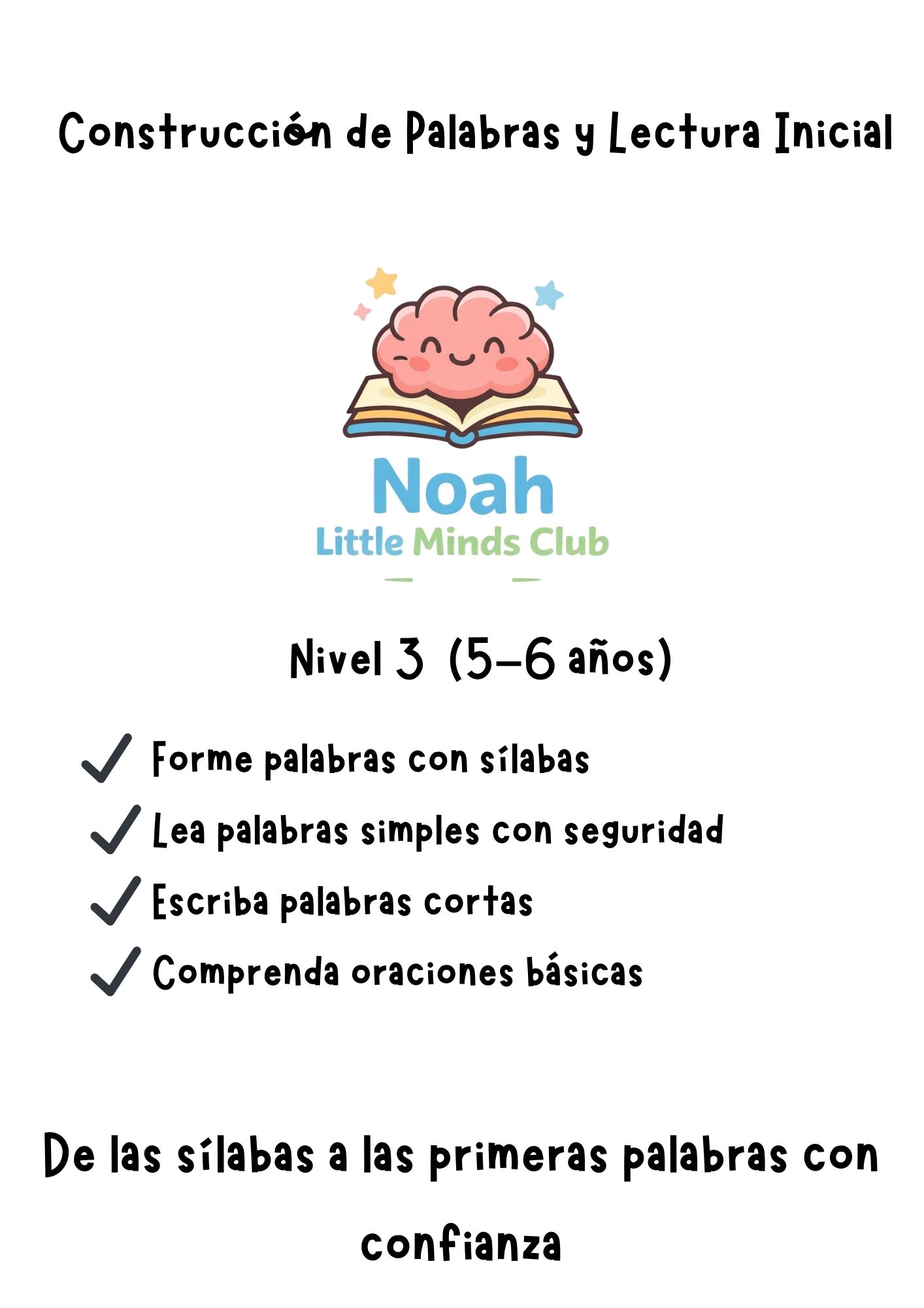 Cuaderno de Lectura Nivel 3 – Construyo y Leo (5 a 6 años)