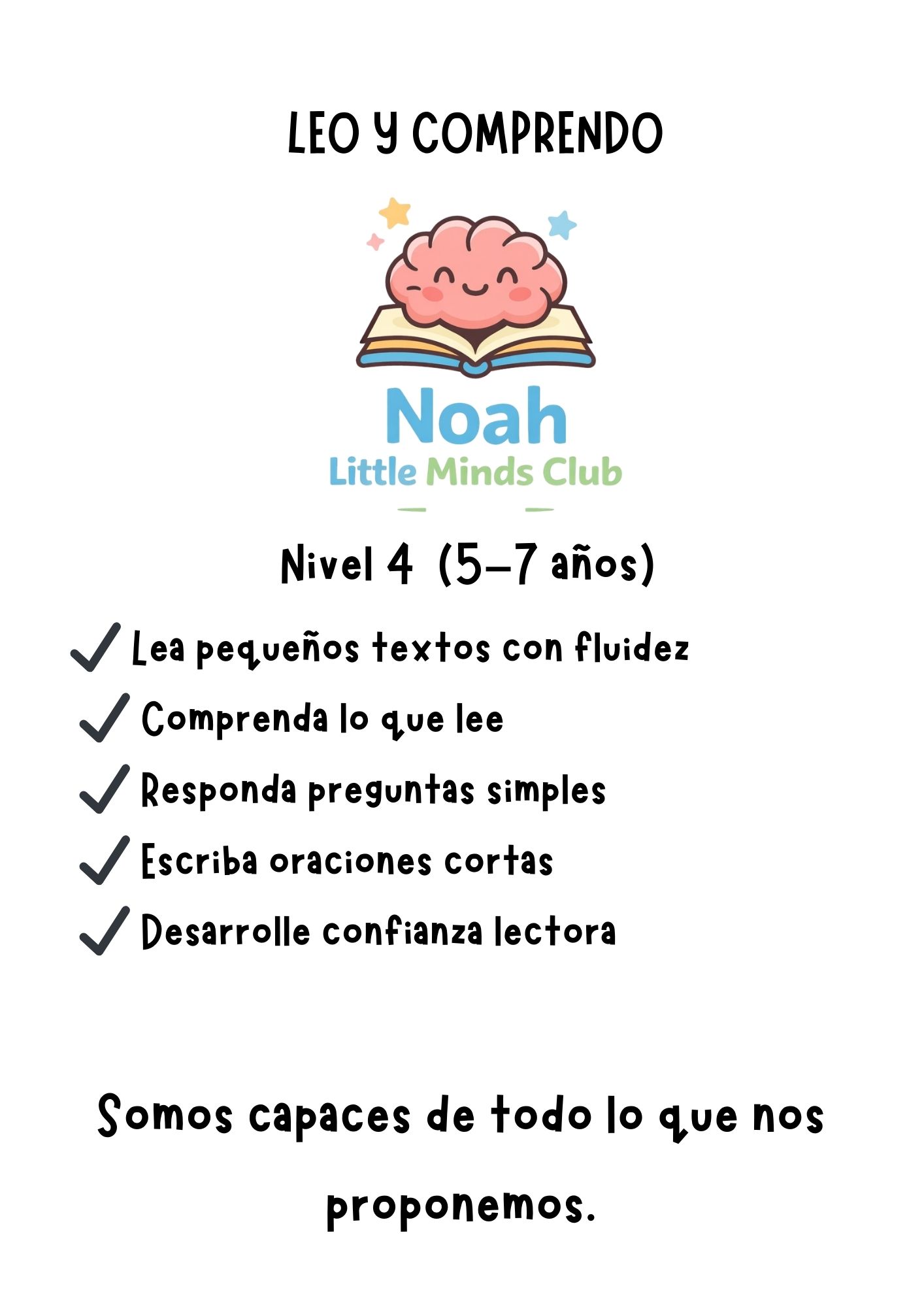 Cuaderno de Lectura Nivel 4 – Leo y Comprendo (5 a 7 años)