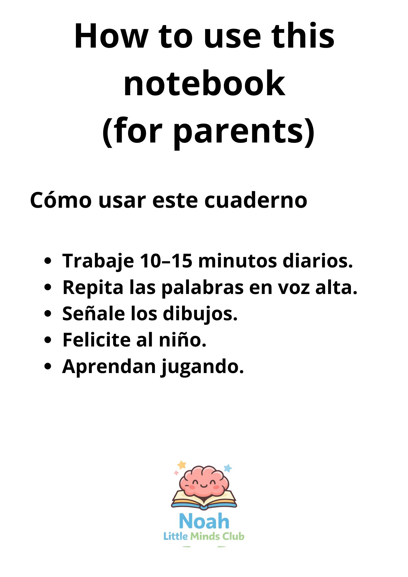 My First English – Nivel 1 (3–4 años)