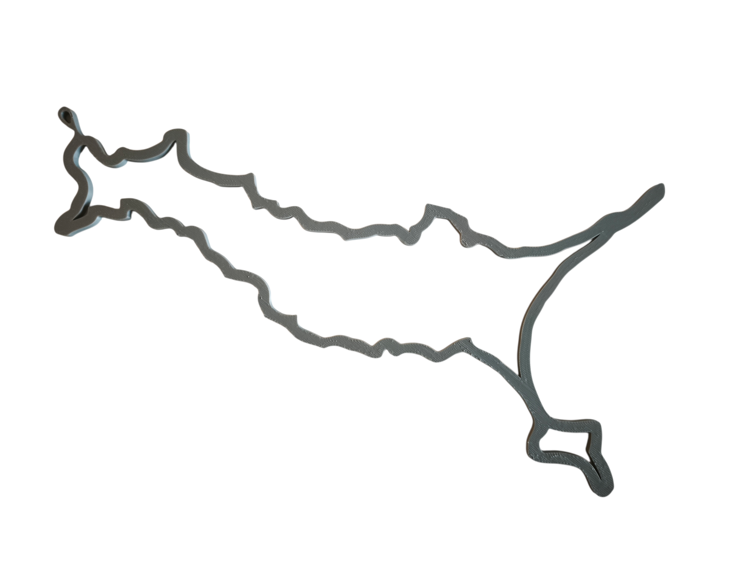 Contour de l’île d’Houat – Déco marine imprimée en 3D