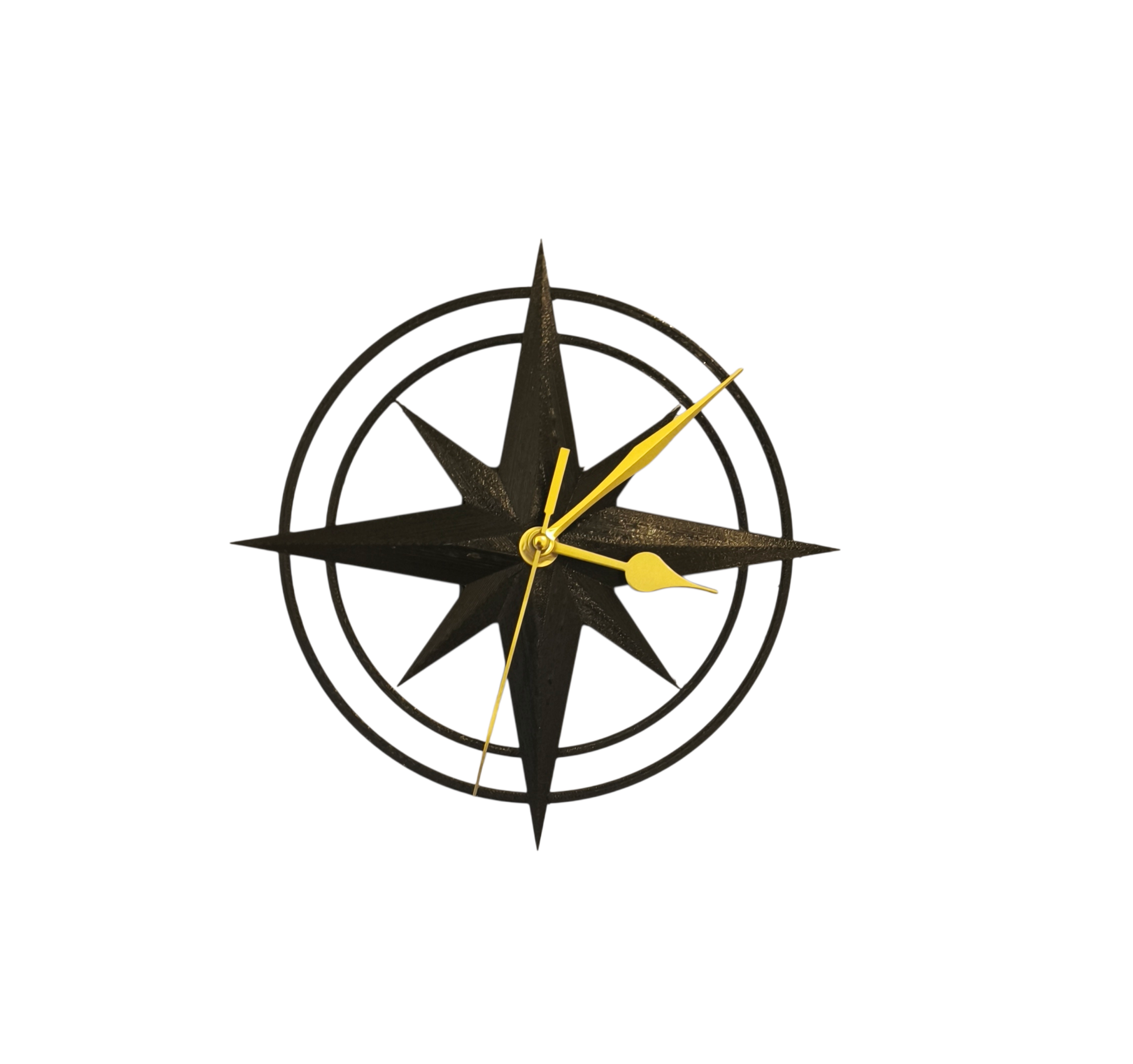 Horloge murale nautique 3D – Rose des vents – Ø22 cm