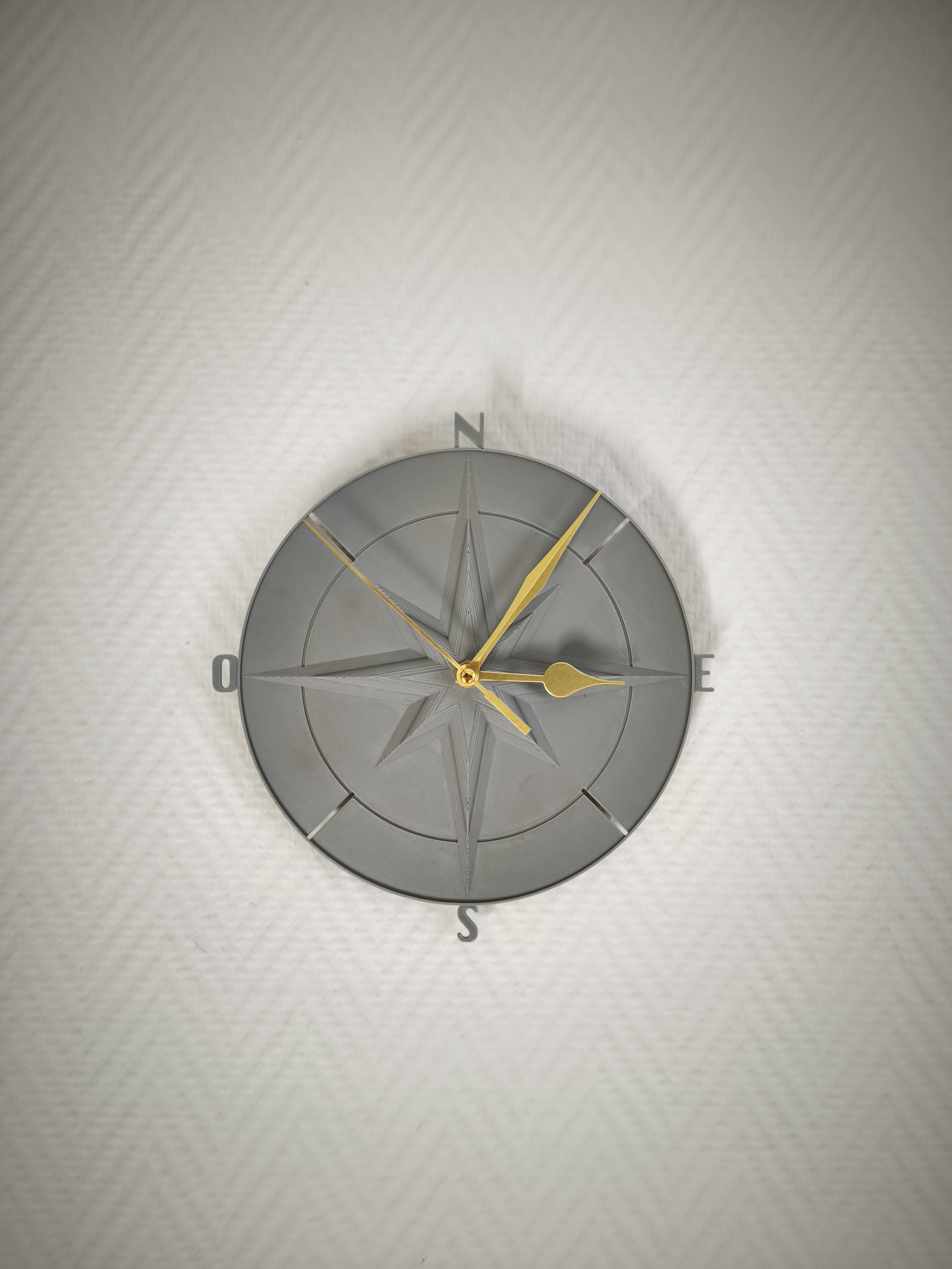 Rose des vents horloge murale