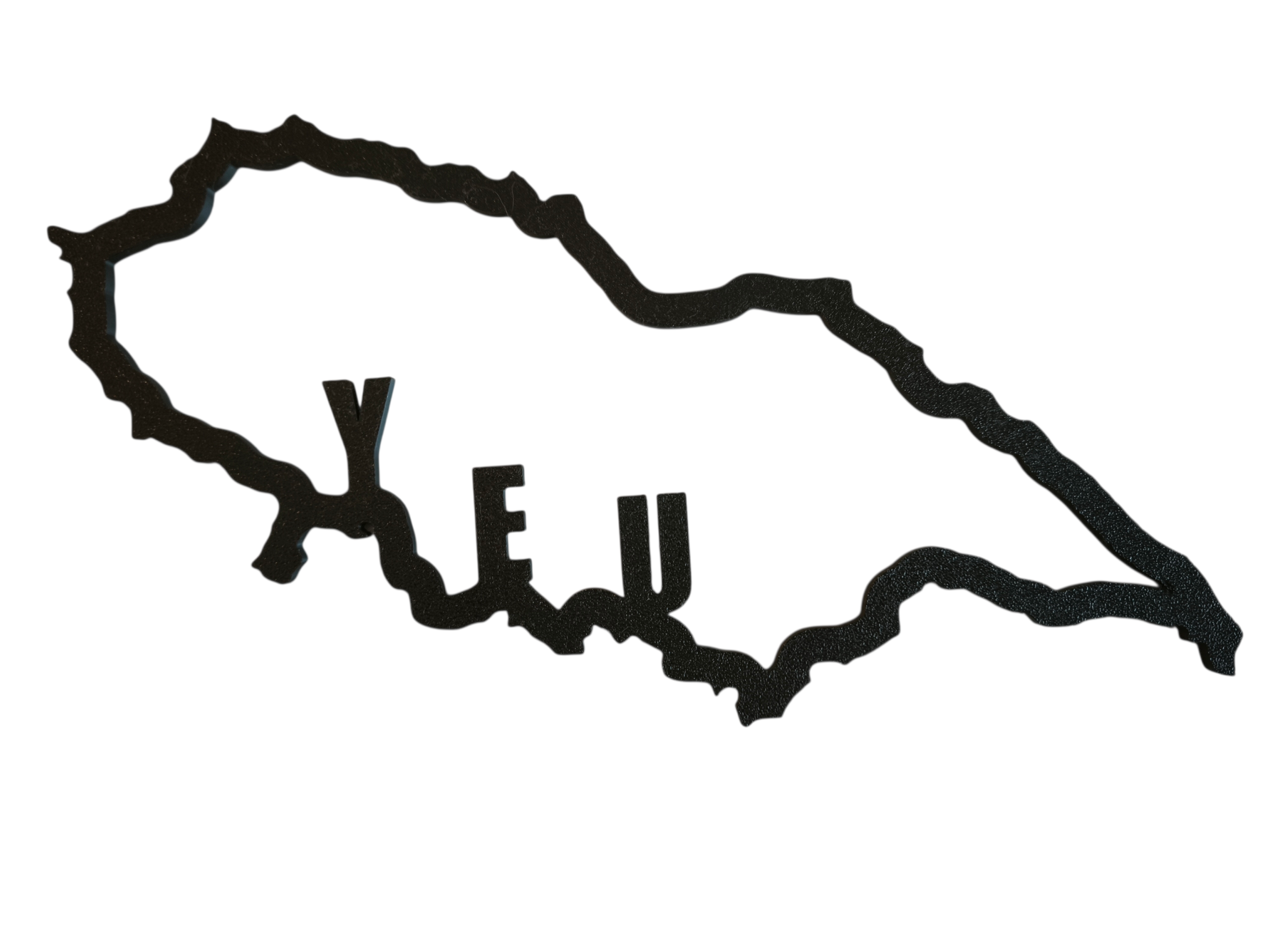 Contour de l’île d’Yeu – Déco marine imprimée en 3D