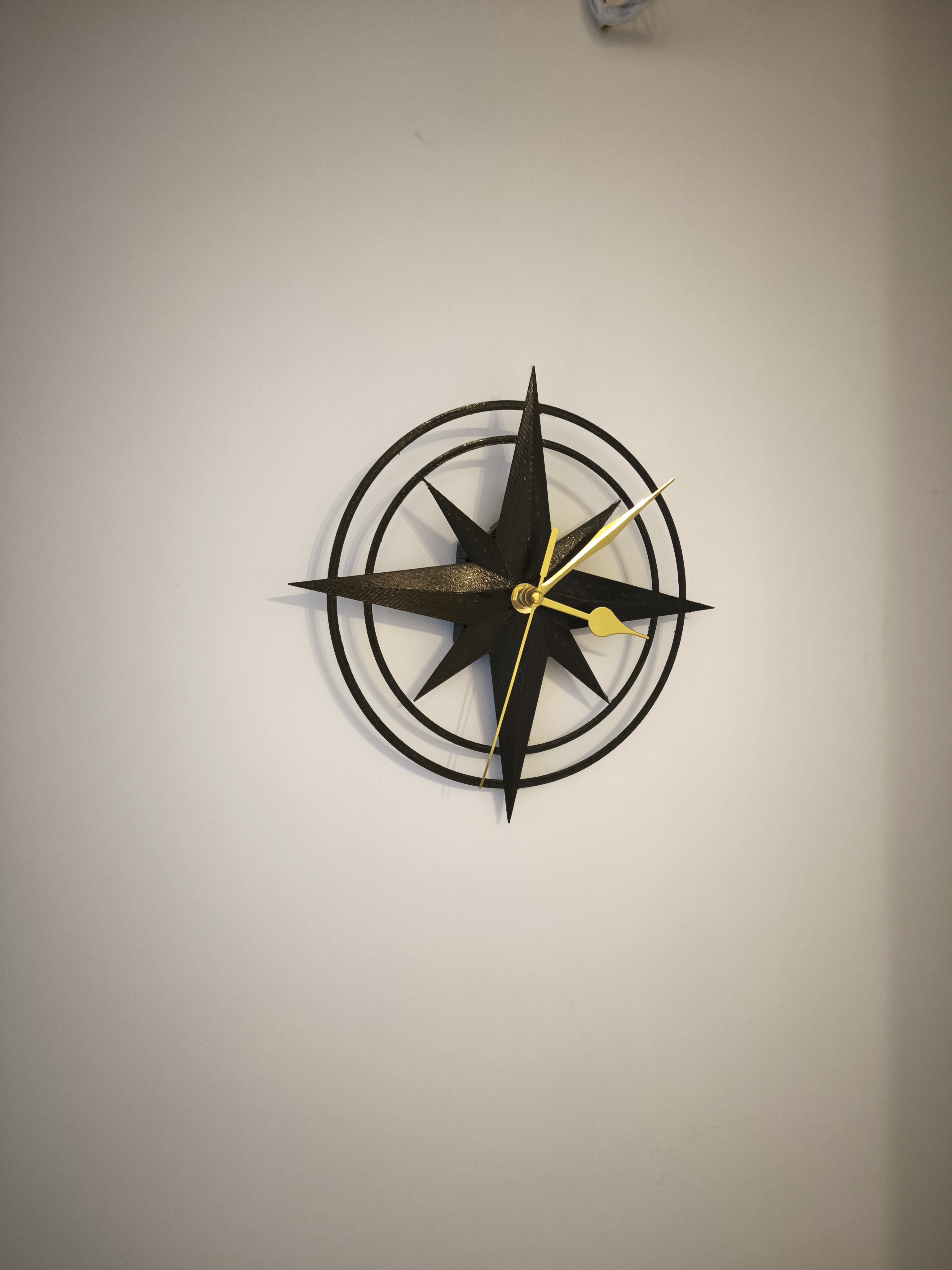 Horloge murale nautique 3D – Rose des vents – Ø22 cm