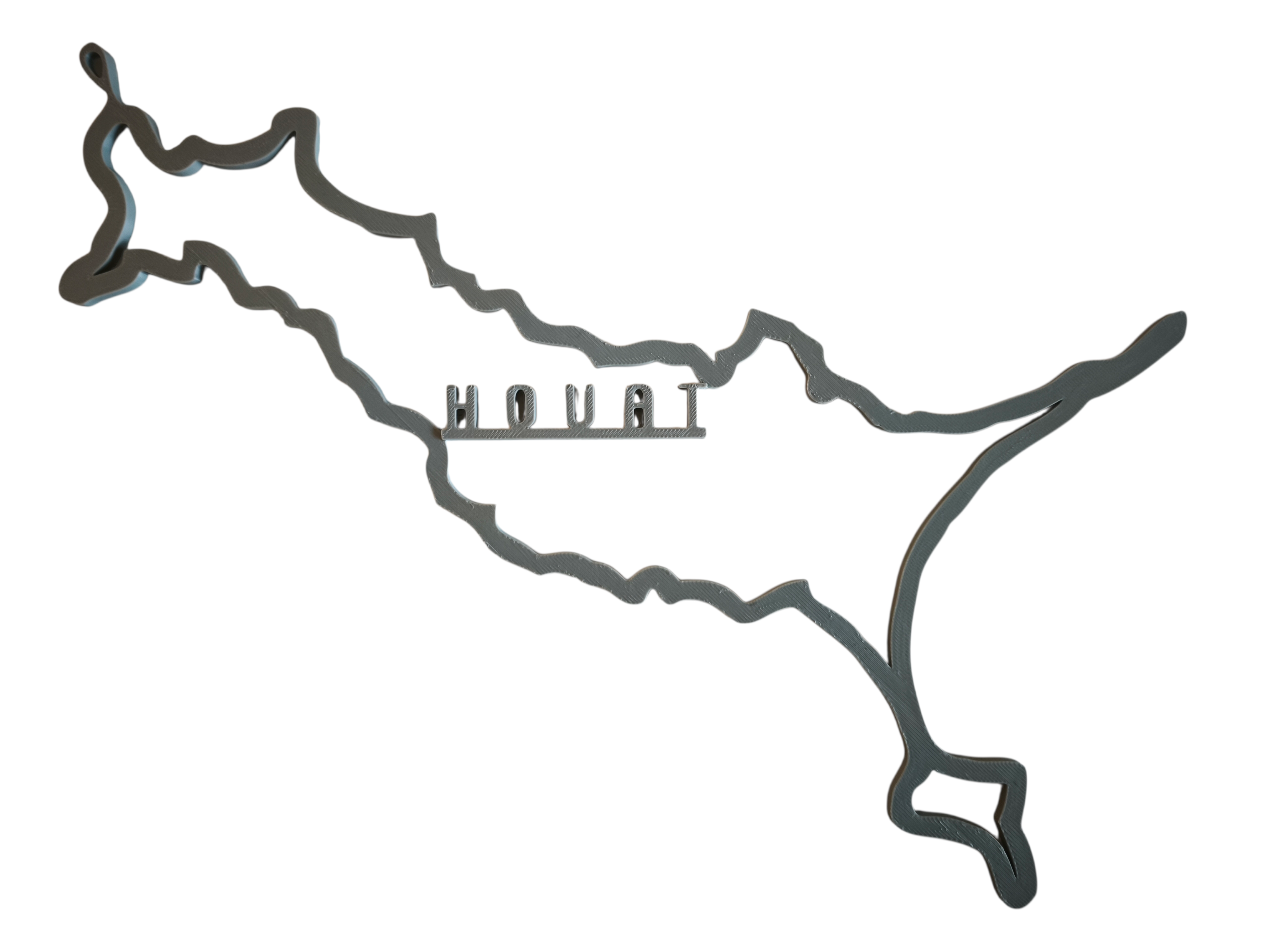 Contour de l’île d’Houat – Déco marine imprimée en 3D