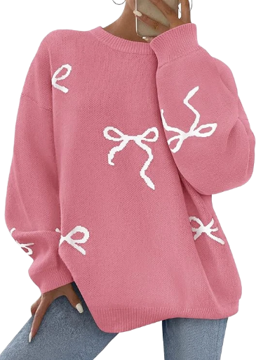 Pink Bow Sweater
