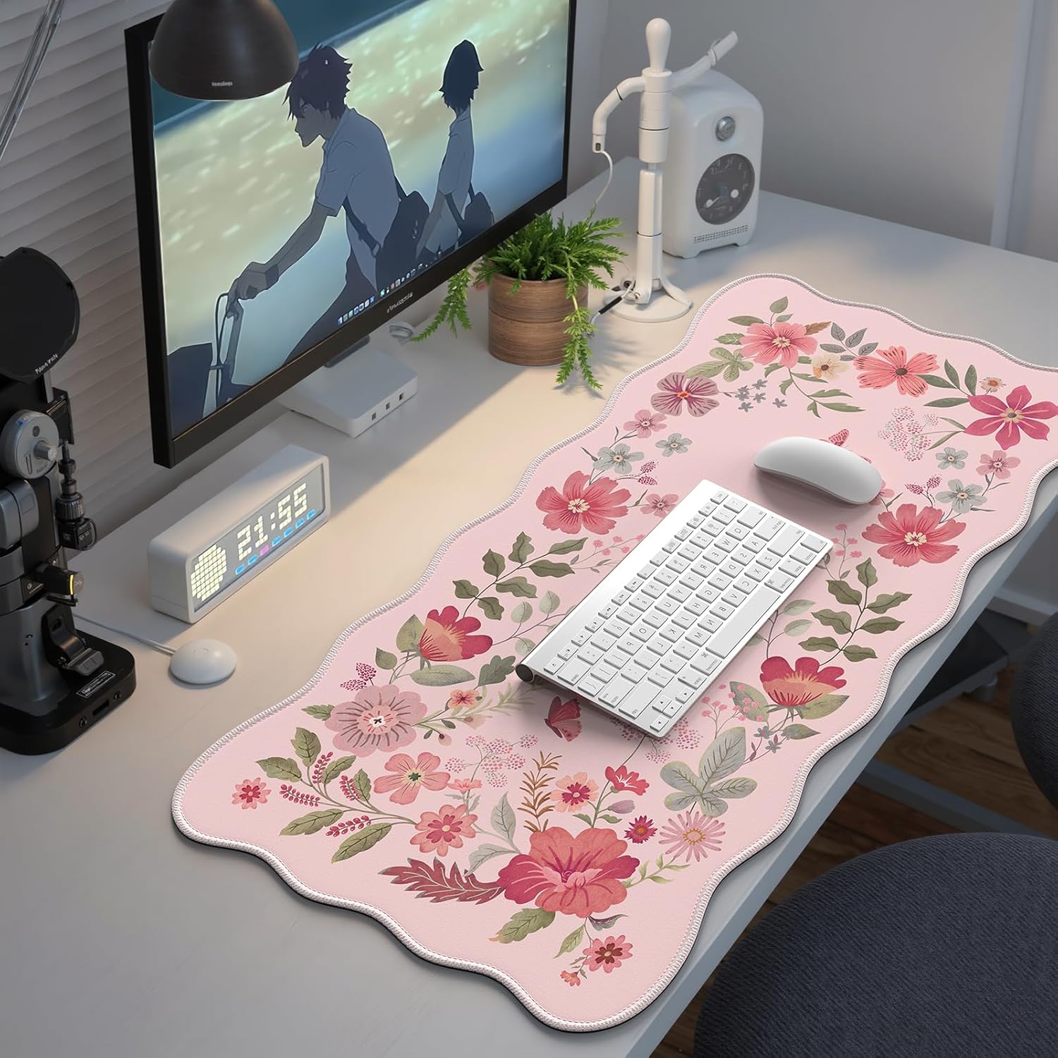 Floral Pattern Desk Mat