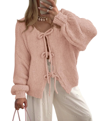 Pink Knit Cardigan