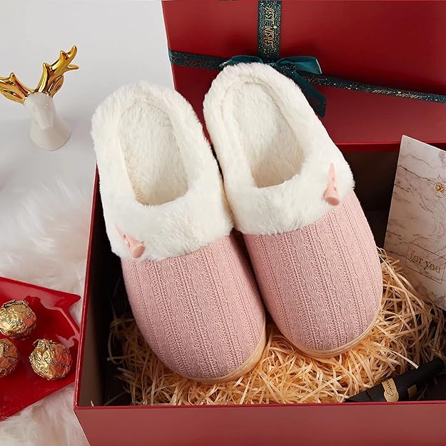 Cozy Pink Furry Slippers
