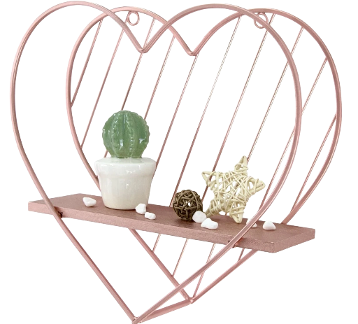 Heart-Shaped Floating Wall Shelf