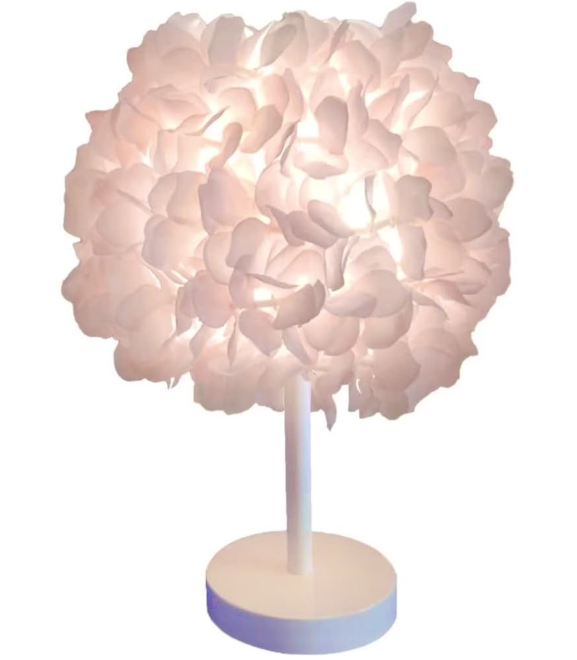Silk Flower Petal Table Lamp