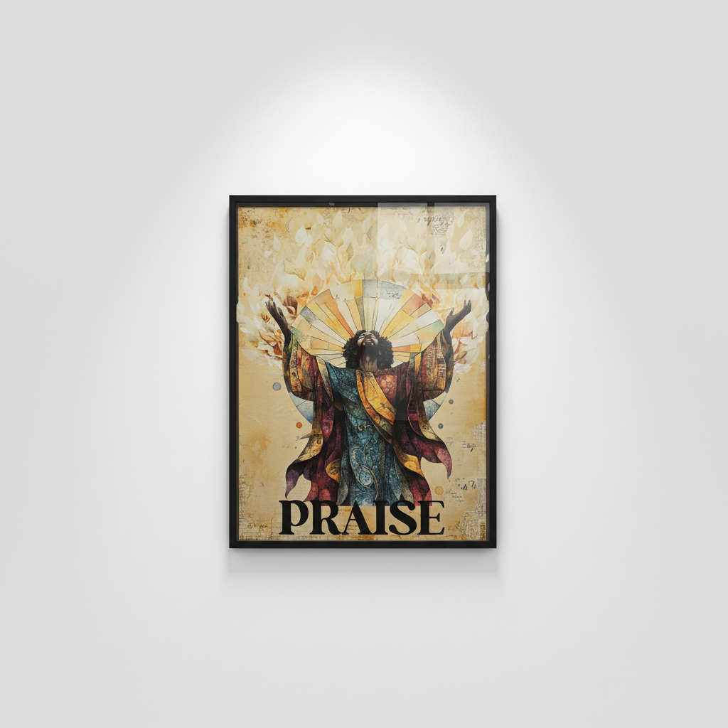 Lifted in Praise – Afrocentric Worship Wall Art