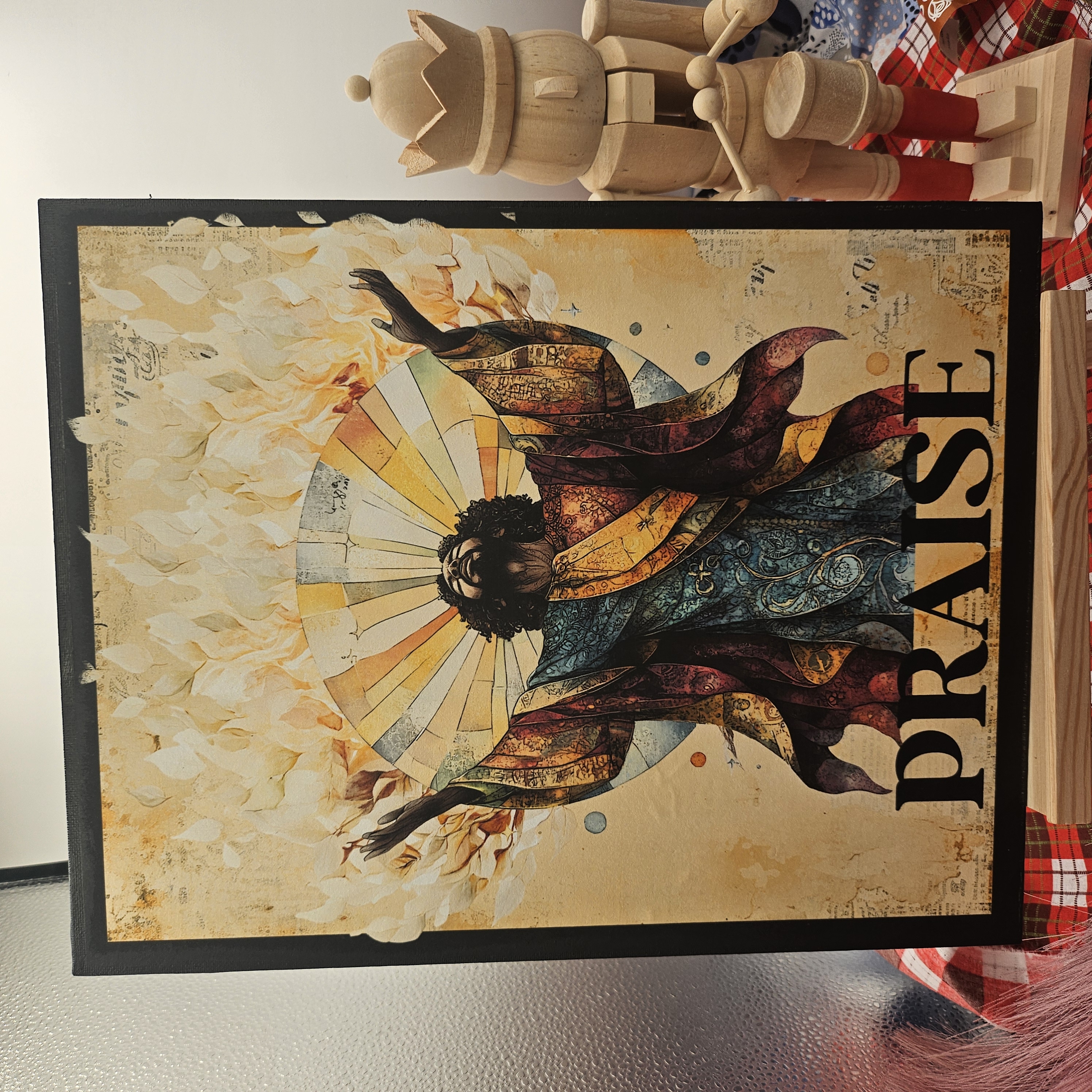 Lifted in Praise – Afrocentric Worship Wall Art