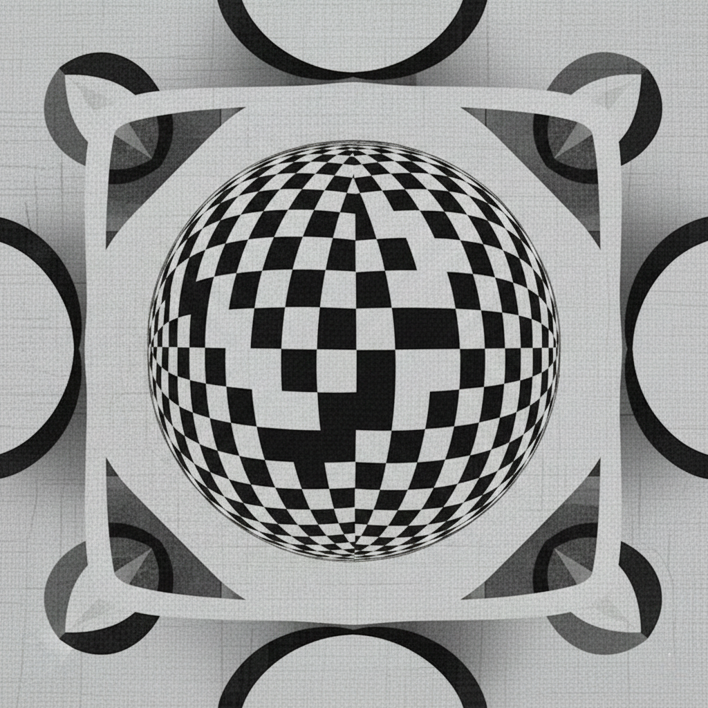 Optical Illusion Sphere Art