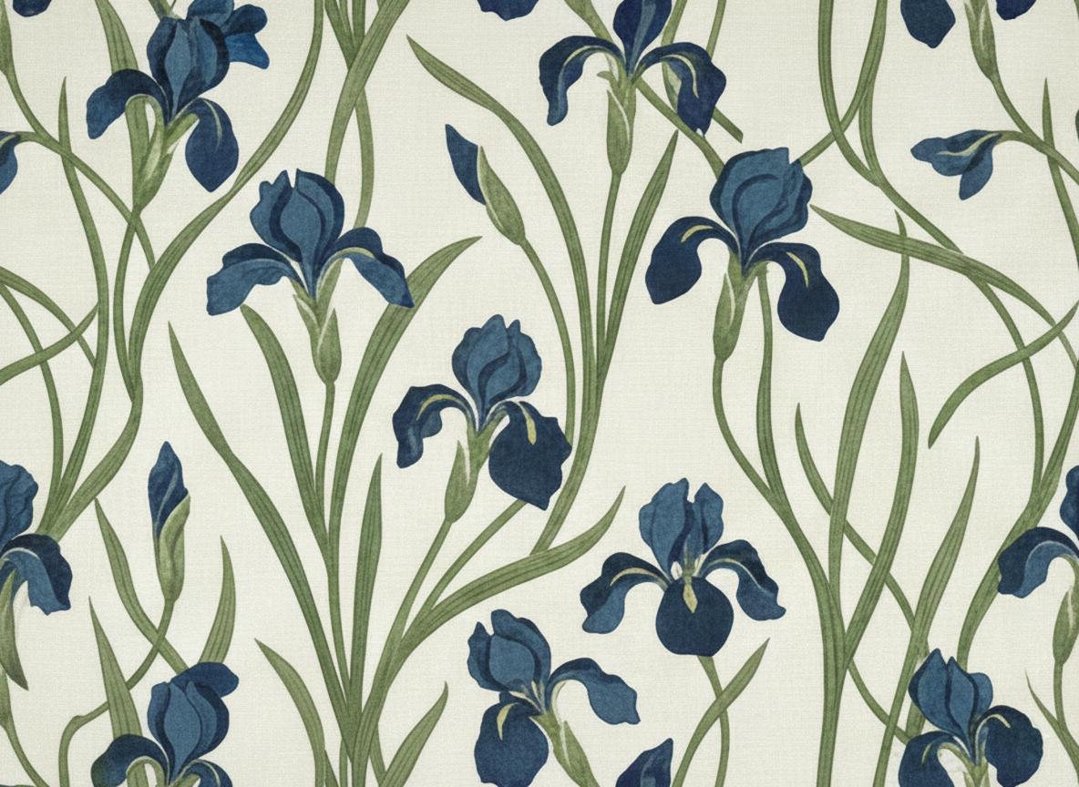 Floral Iris Digital Wallpaper