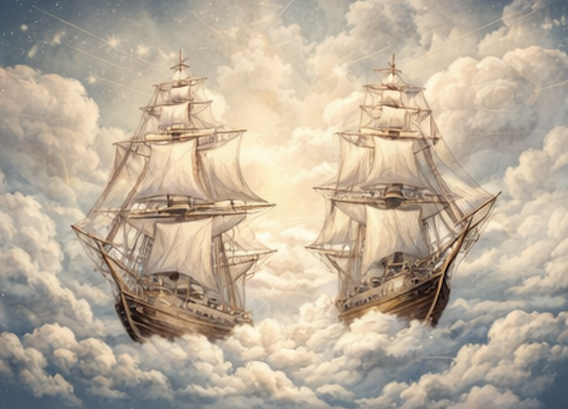 Fantasy Sailing Ship Digital Art