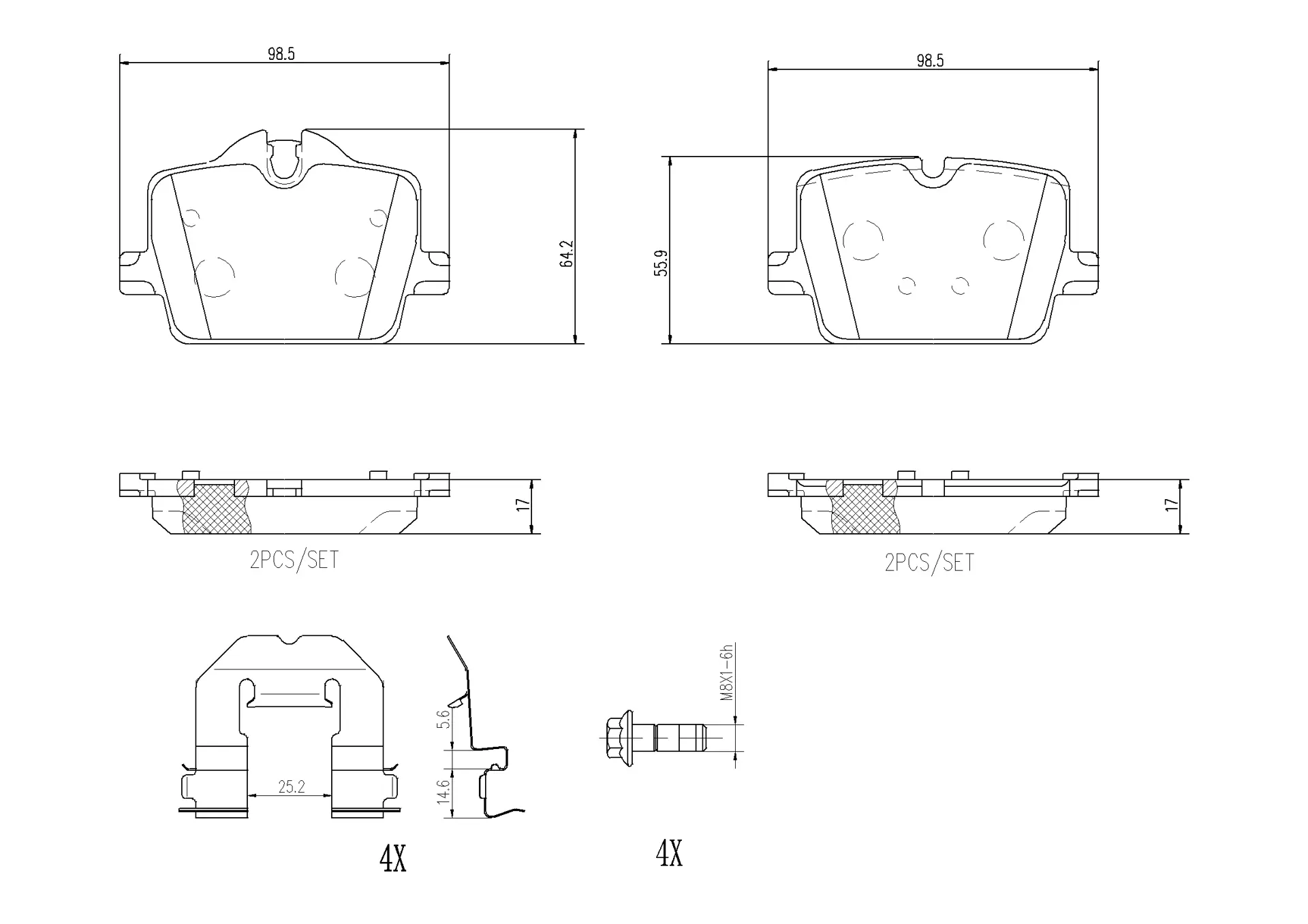 Pastilha Freio Traseira Cerâmica Brembo Bmw G20/g21 - P06114N