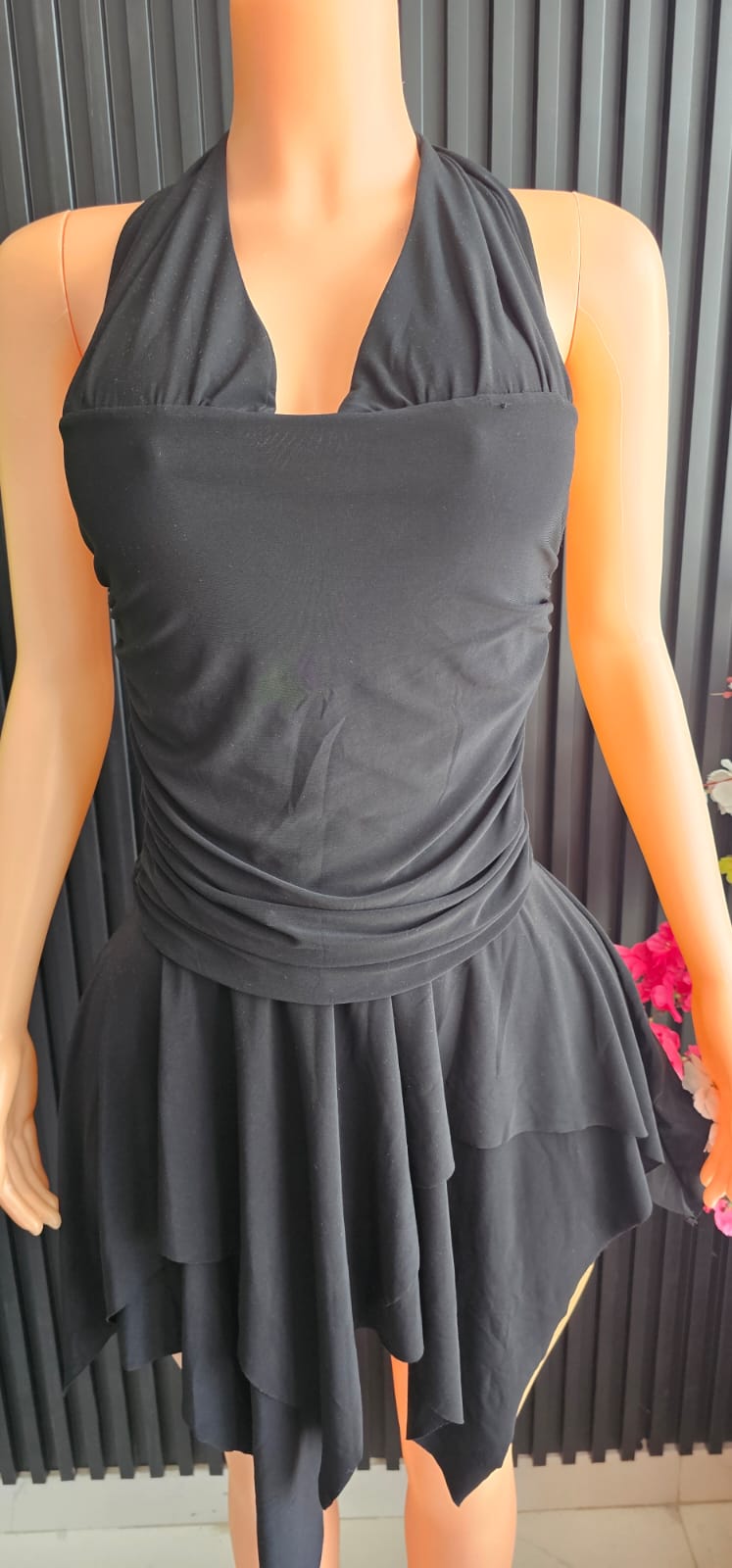 Future force Women’s Halter Neck Mini Dress – Classic Black (One Size / M)