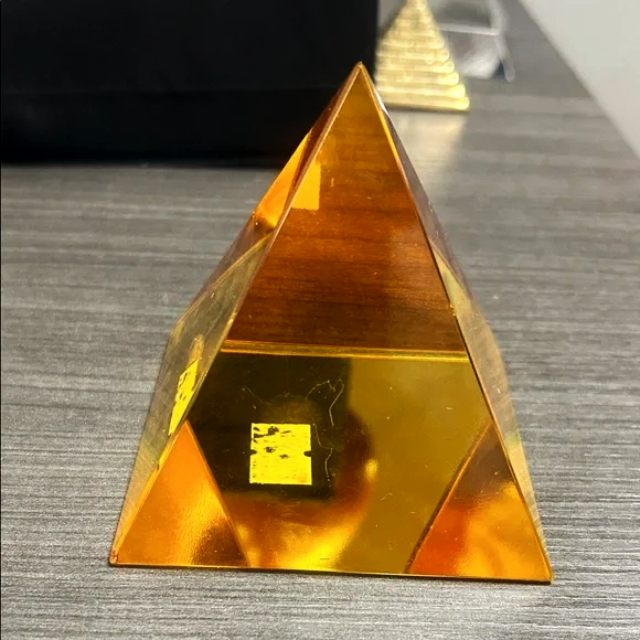 Amber Crystal Pyramid