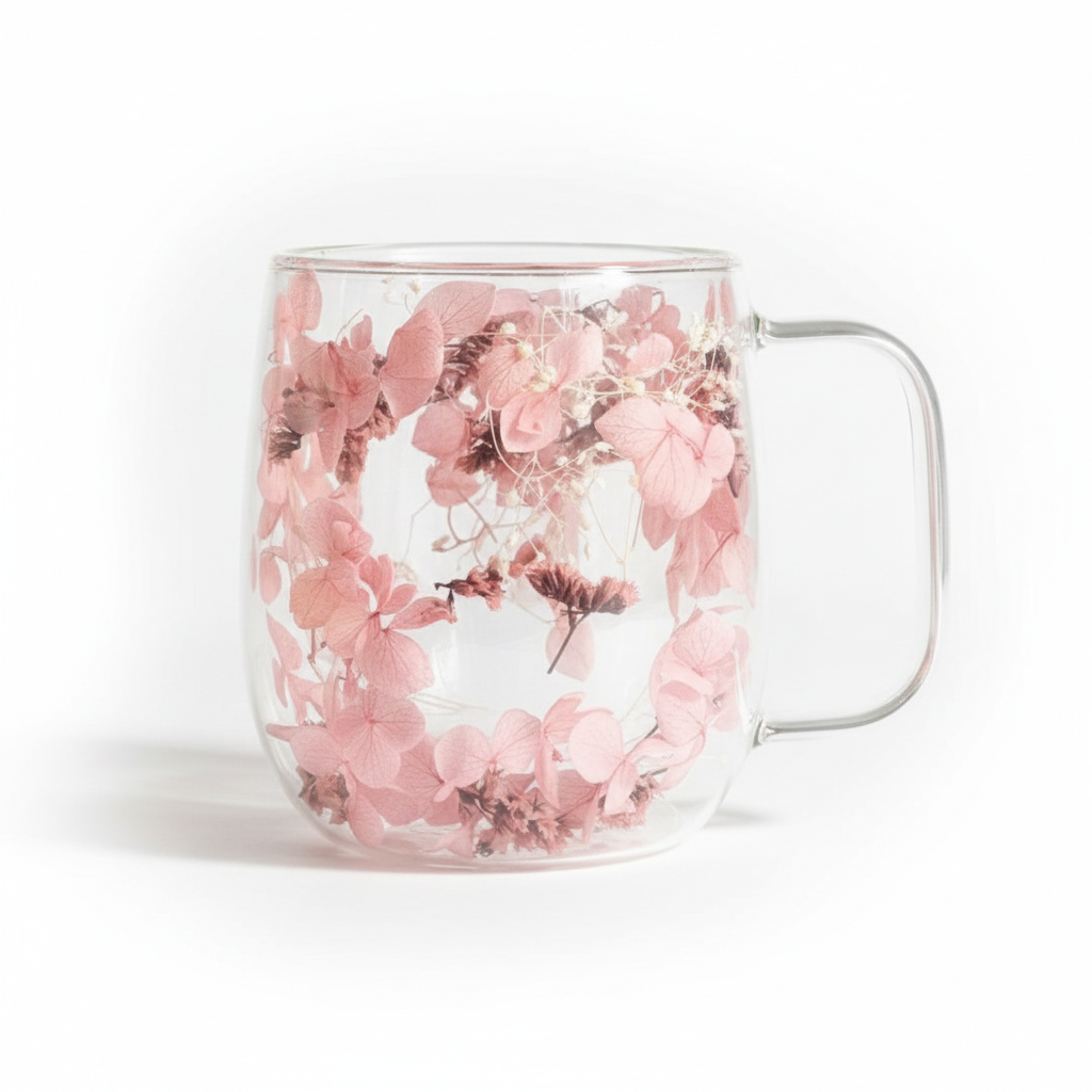 Eternal Bloom Double-Walled Glass Mug