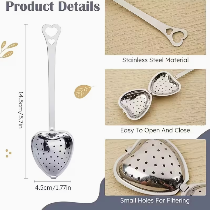 Heart-to-Heart Stainless Steel Infuser Spoon