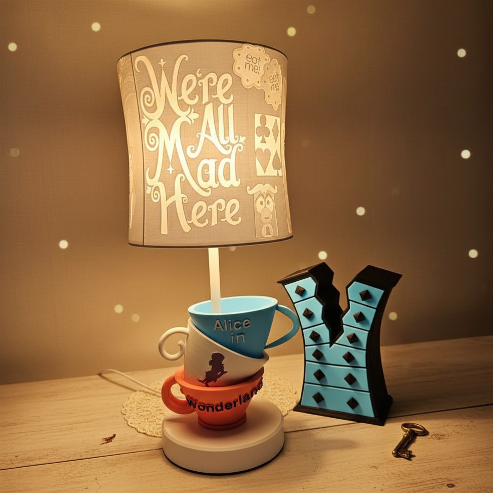 Alice in Wonderland Teacup Lamp