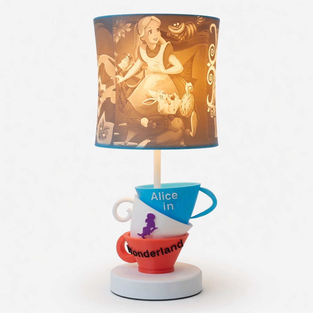 Alice in Wonderland Teacup Lamp