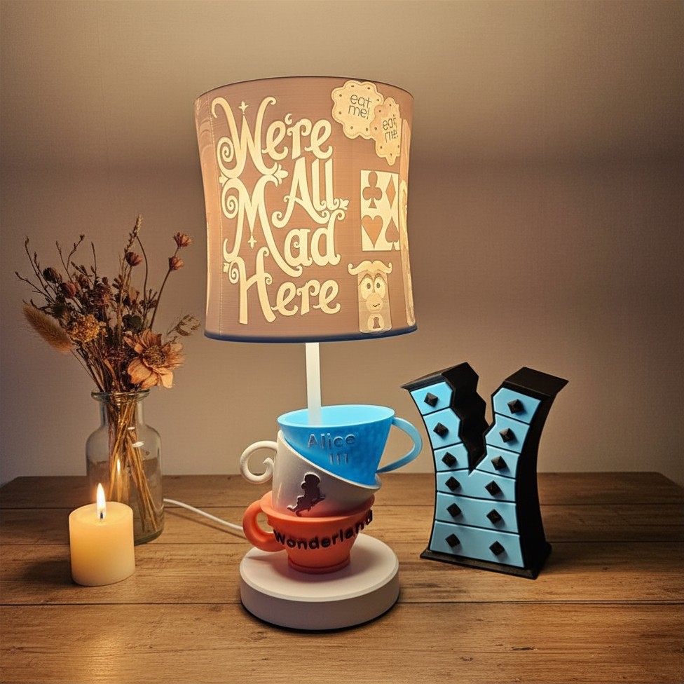 Alice in Wonderland Teacup Lamp