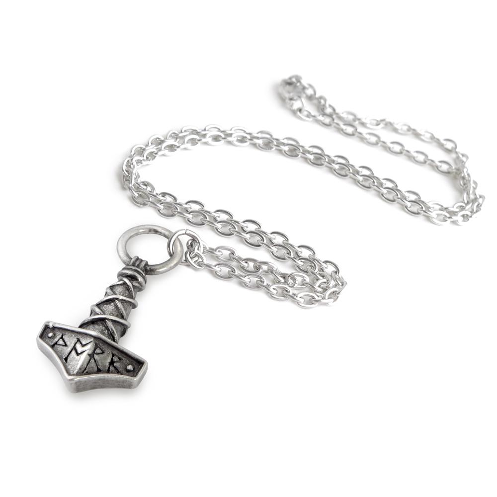 Pewter Thor Hammer Amulet Pendant Necklace by Alchemy Gothic 1977