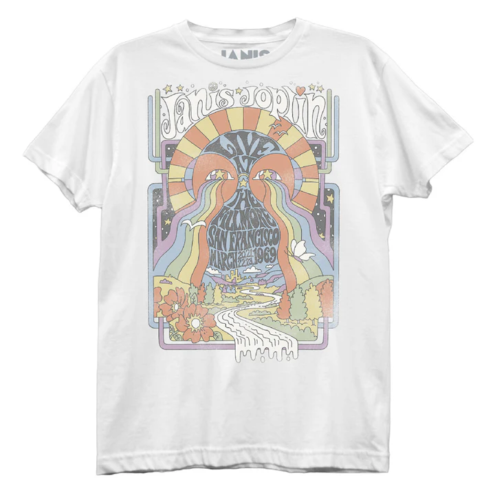 Janis Joplin T-Shirt Janis Land San Francisco Psychedelic Rock Tee