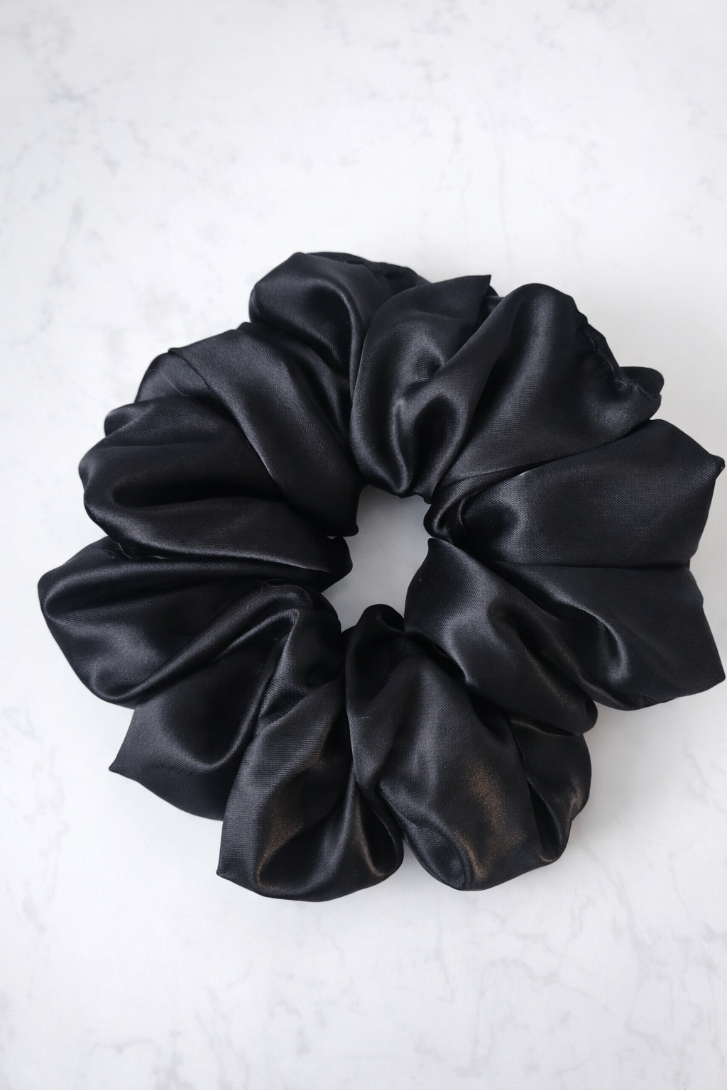 Black Satin Scrunchie