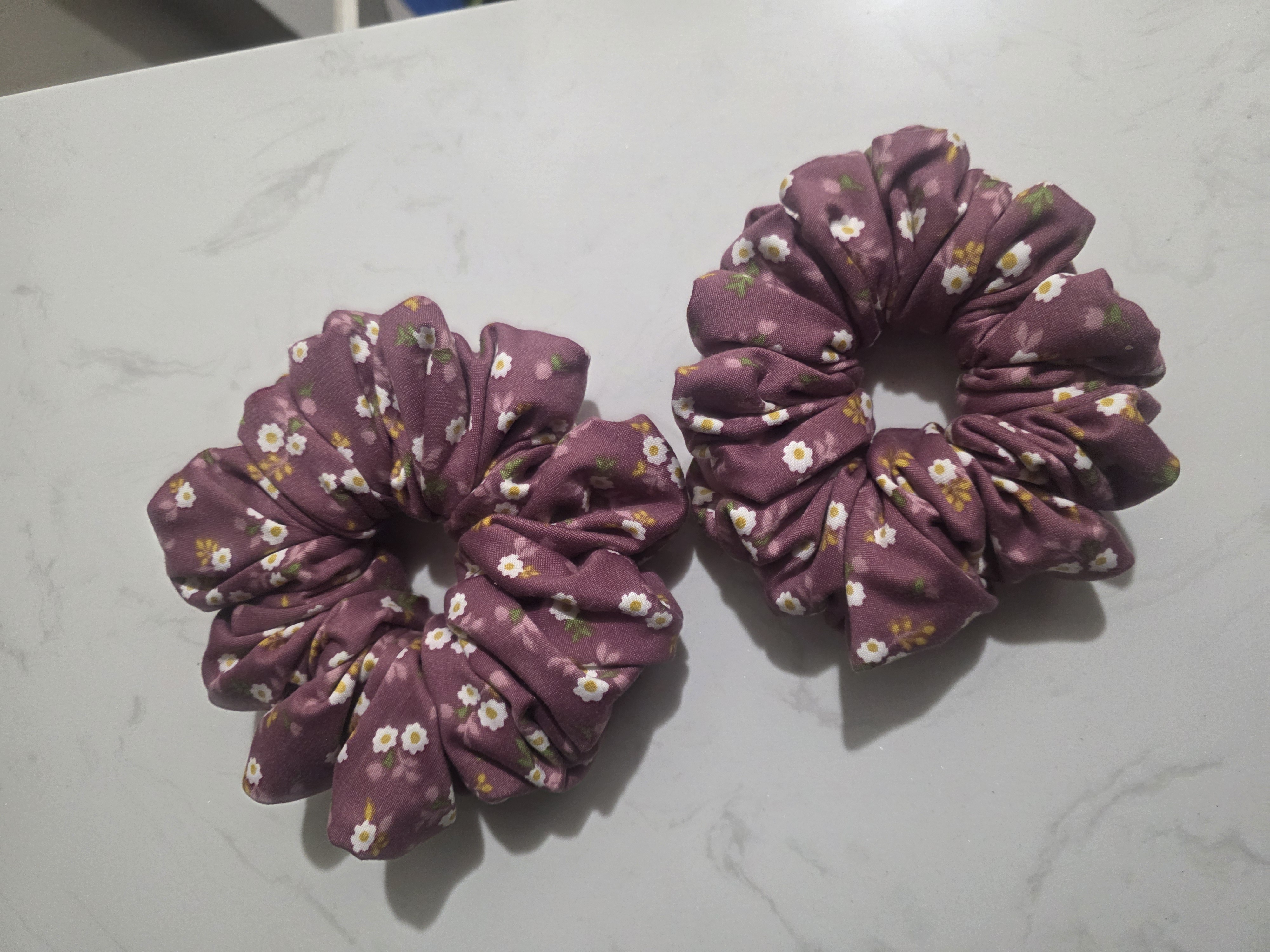 Floral Fabric Scrunchies