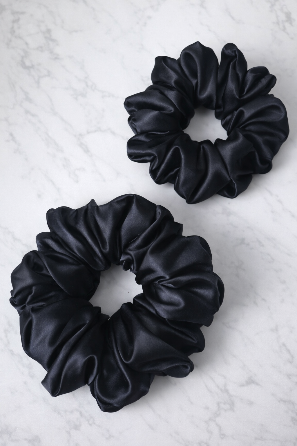 Black Satin Scrunchie