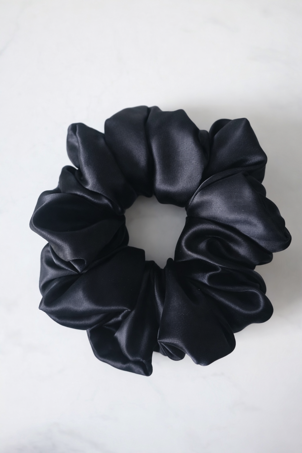 Black Satin Scrunchie