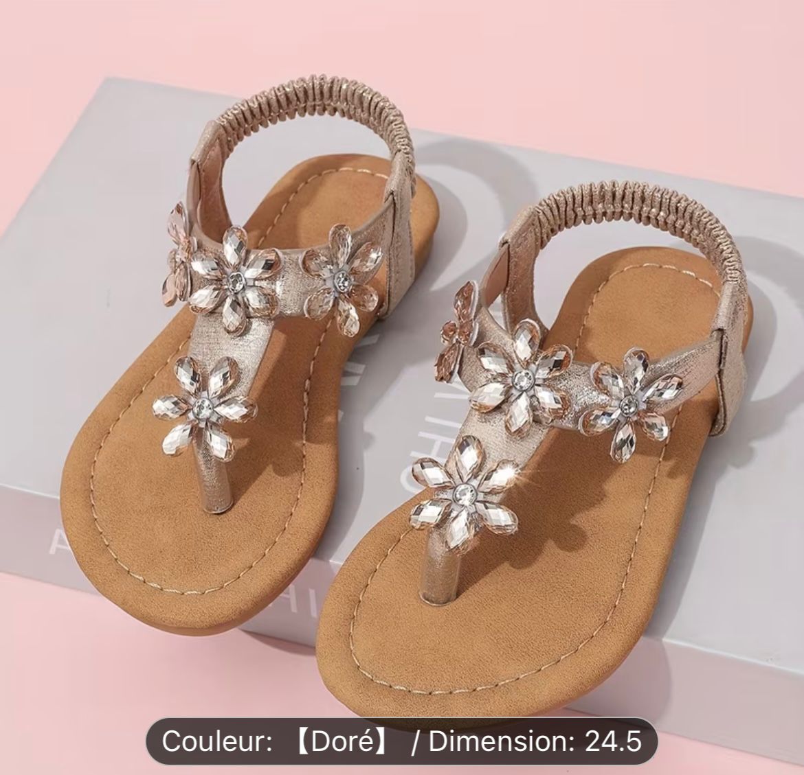 Sandales bébé dorées