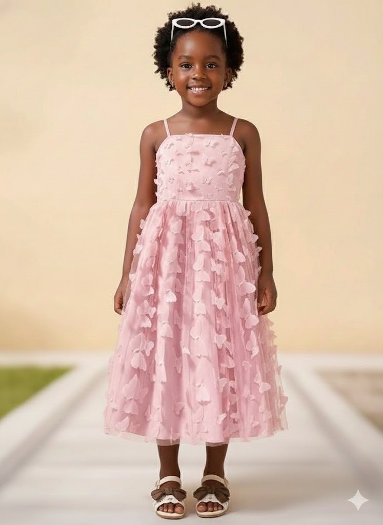 Robe rose élégante pour fille