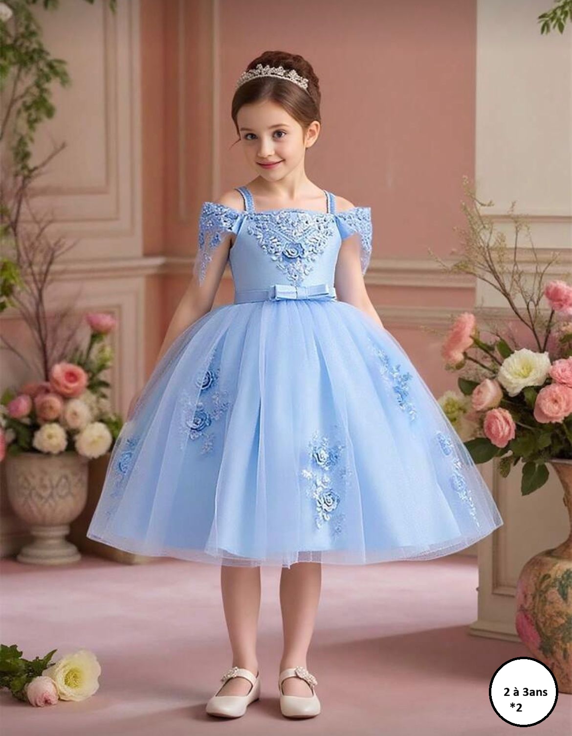 Robe de princesse bleue