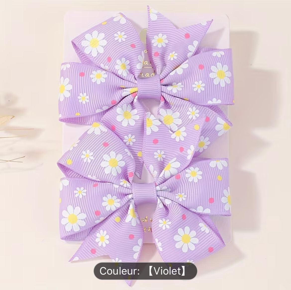 Lot de barrettes noeud fleuri