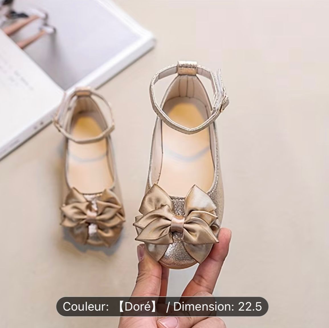 Ballerines enfant dorées