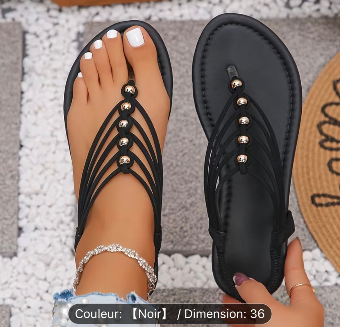 Sandales Noires Élégantes