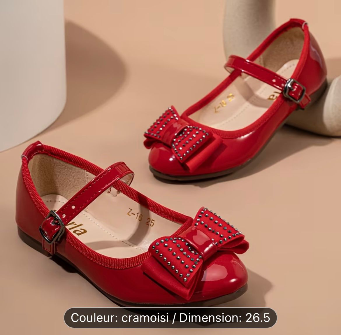 Ballerines rouges à nœud
