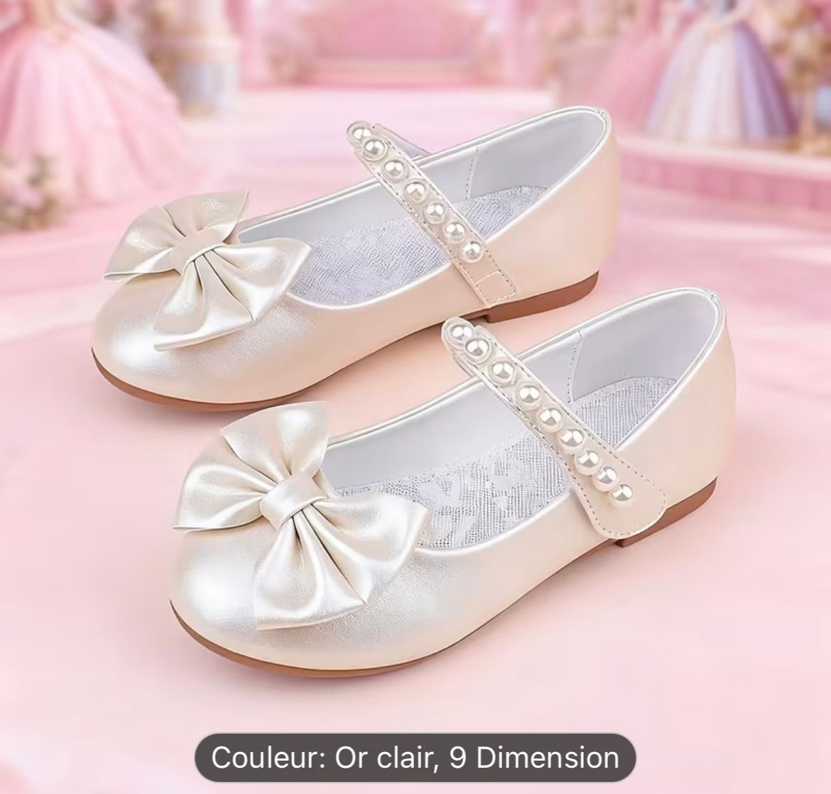 Ballerines fille avec perles