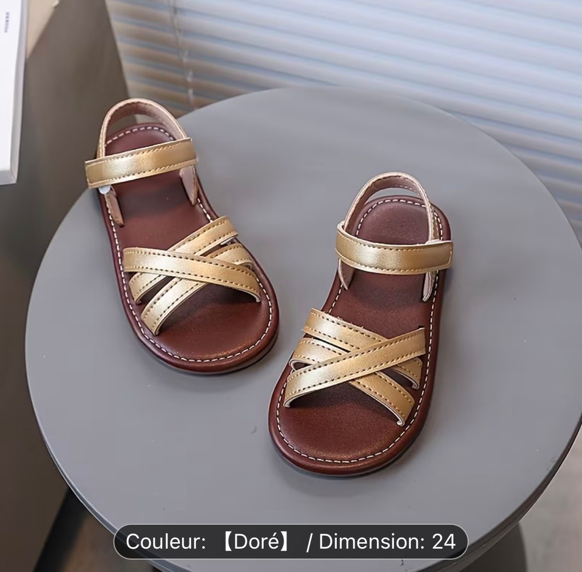 Sandales Enfant Dorées