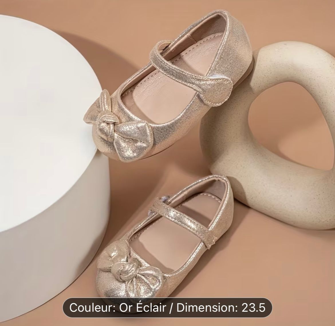 Ballerines Bébé Or Éclair