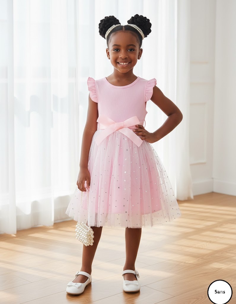 Robe de princesse rose pour fille